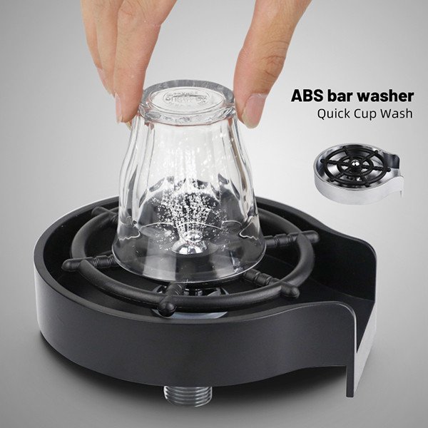 Automatic Glass Cup Washer Rinser High Pressure Kitchen Sink Machine Bar Cup  Cleaner for Beer Milk